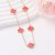 Four Leaf Clover Necklace Pink